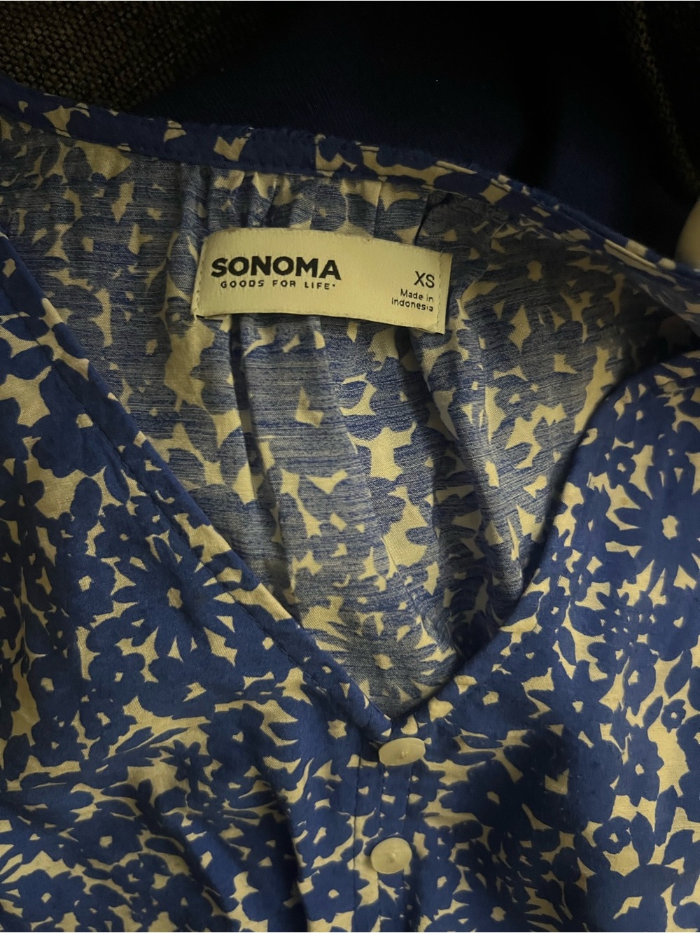 Sonoma Royal Blue Floral Tie-Waist Maxi Dress - Picture 4 of 7
